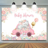 Aquarell Rosa Elefant babydusche Party Hintergrund